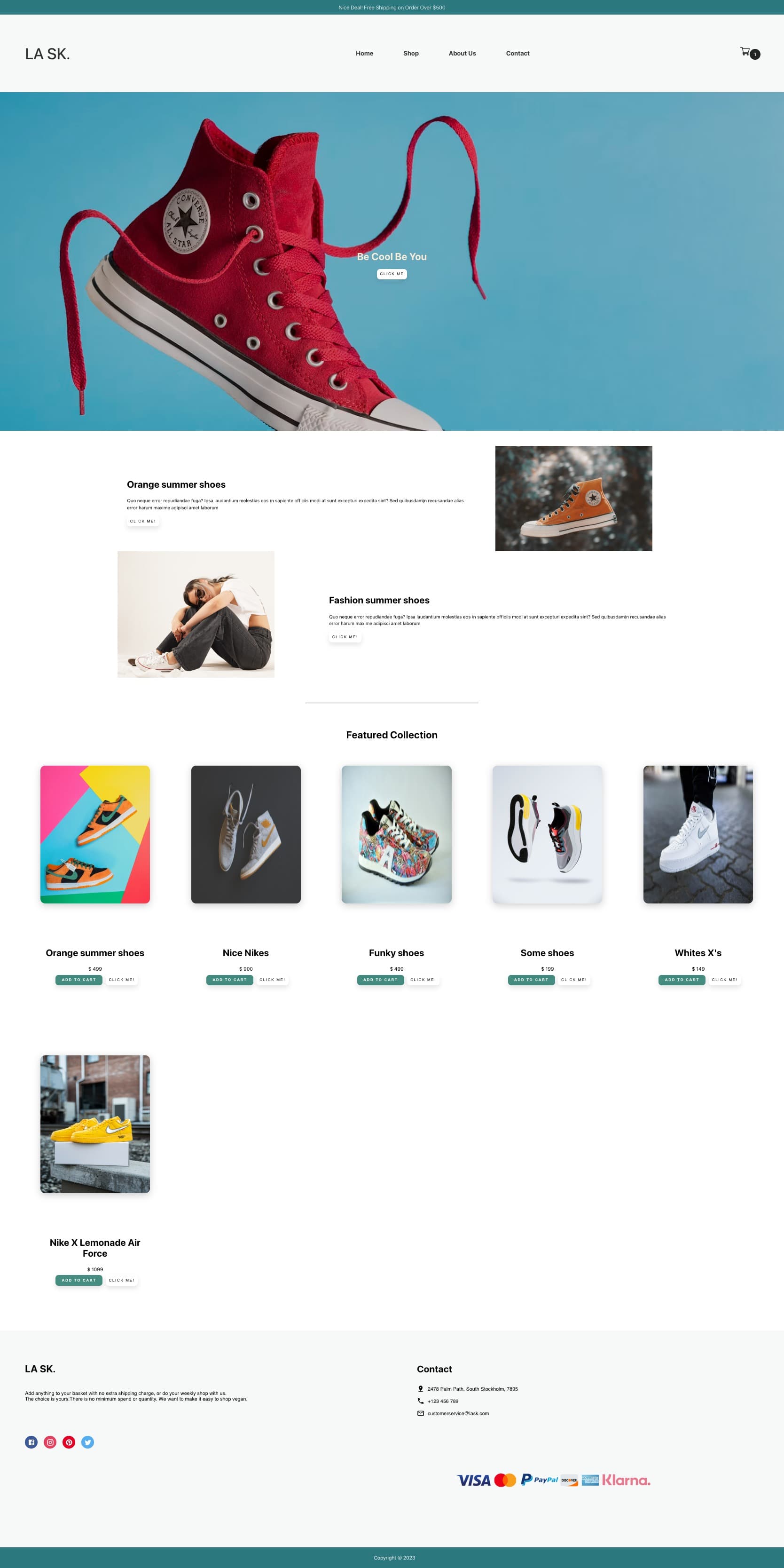 Screenshot of React E-commerce Project